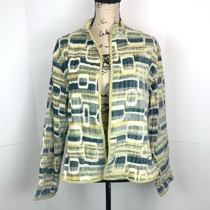 Khangura Women Size M Art To Wear Chenille Textured Open Jacket Reversible